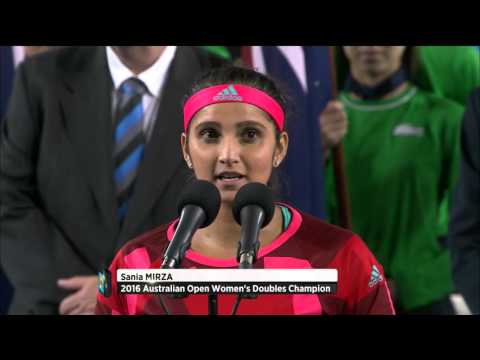 Martina Hingis and Sania Mirza's Winning Speech | Australian Open 2016