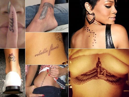 Rihannas Tattoos 600x450